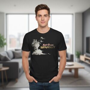Monty Python's Spamalot Vintage Graphic T-Shirt Black Unisex XL